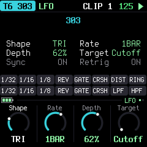The 303's LFO: a triangle on the cutoff